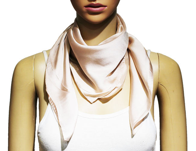 Classic Solid Silk Feel Scarf-S2218