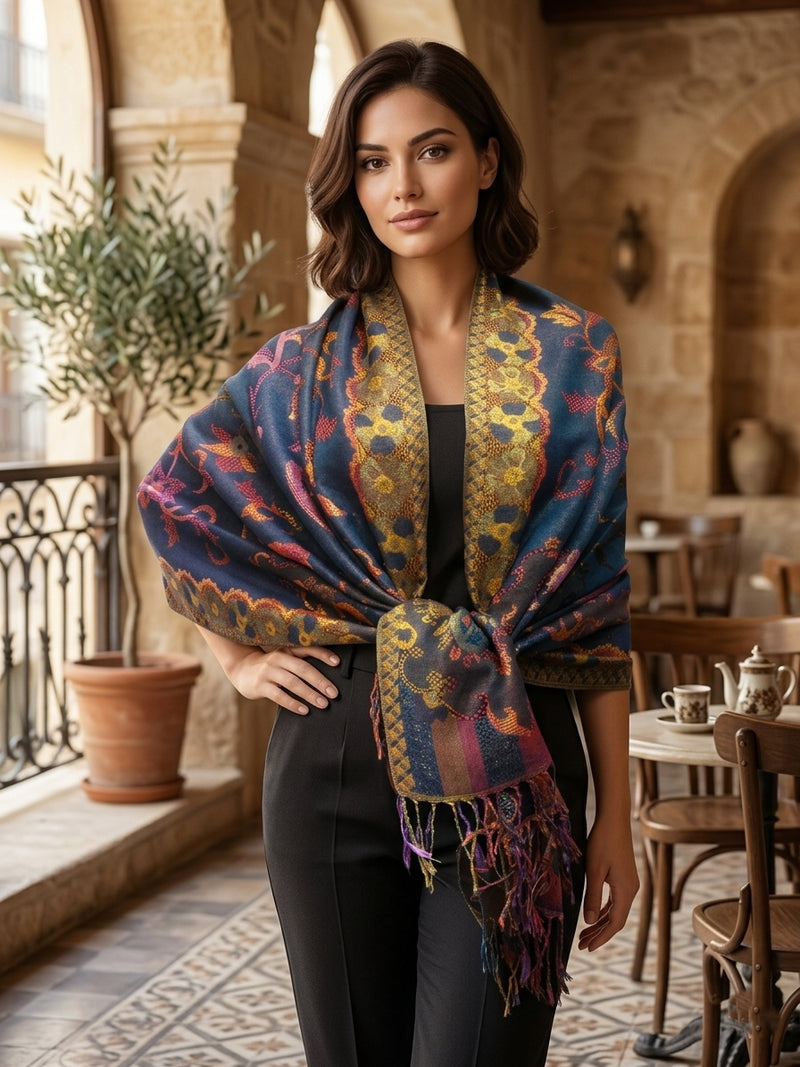Luxury Gold Thread Pashmina-BH1203