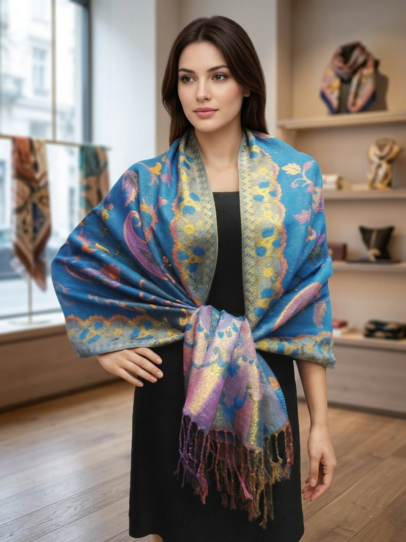 Luxury Gold Thread Pashmina-BH1203