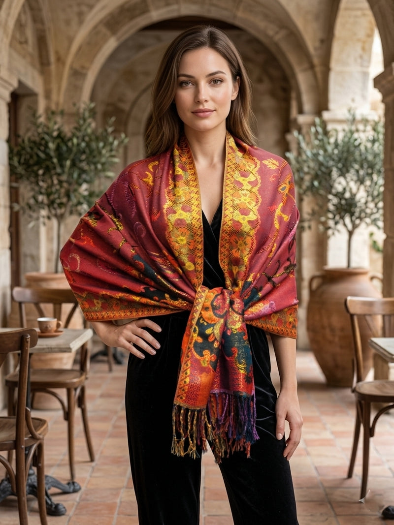 Luxury Gold Thread Pashmina-BH1203