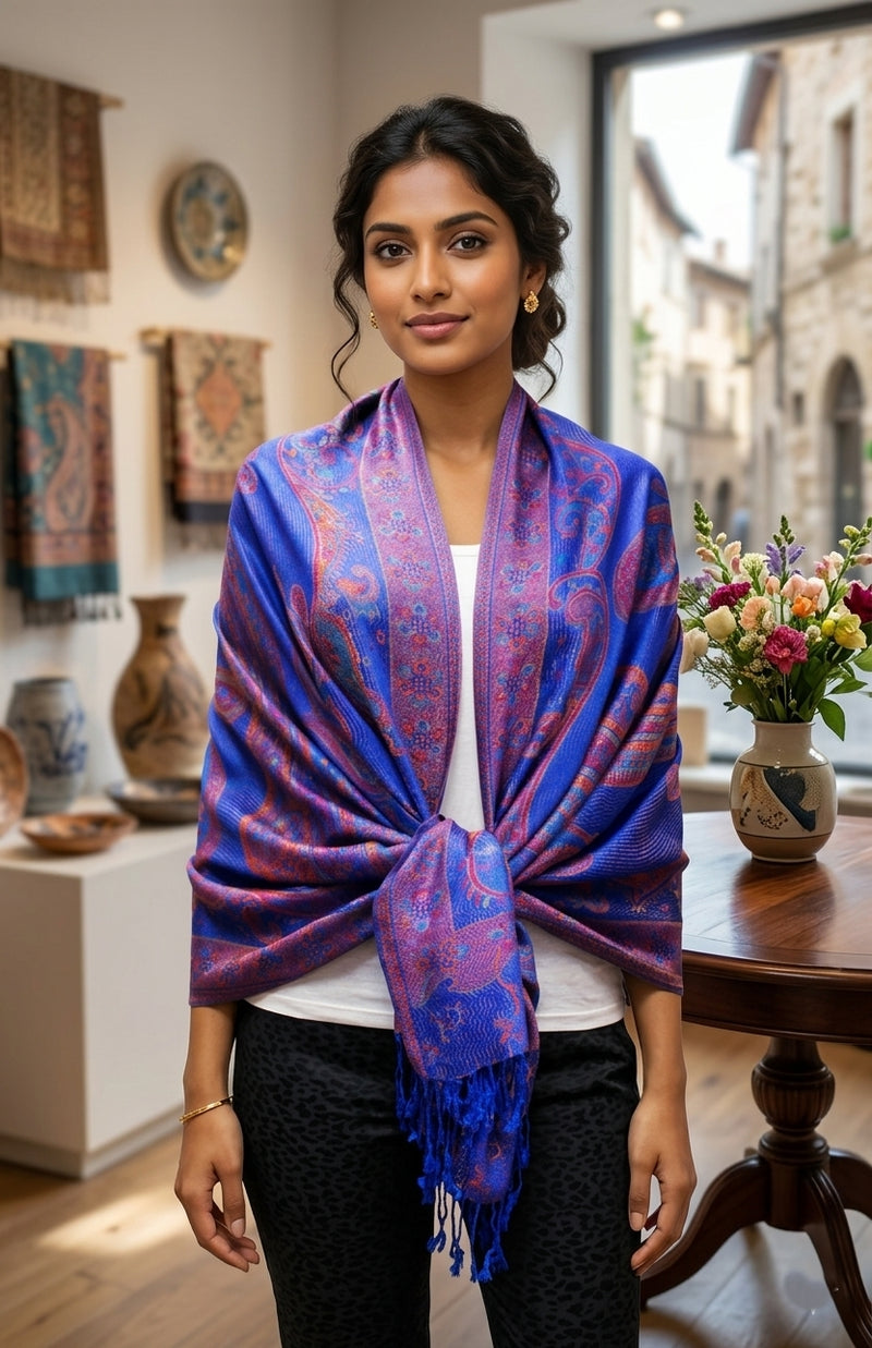 Vintage Paisley Pashmina Shawl-BH1802