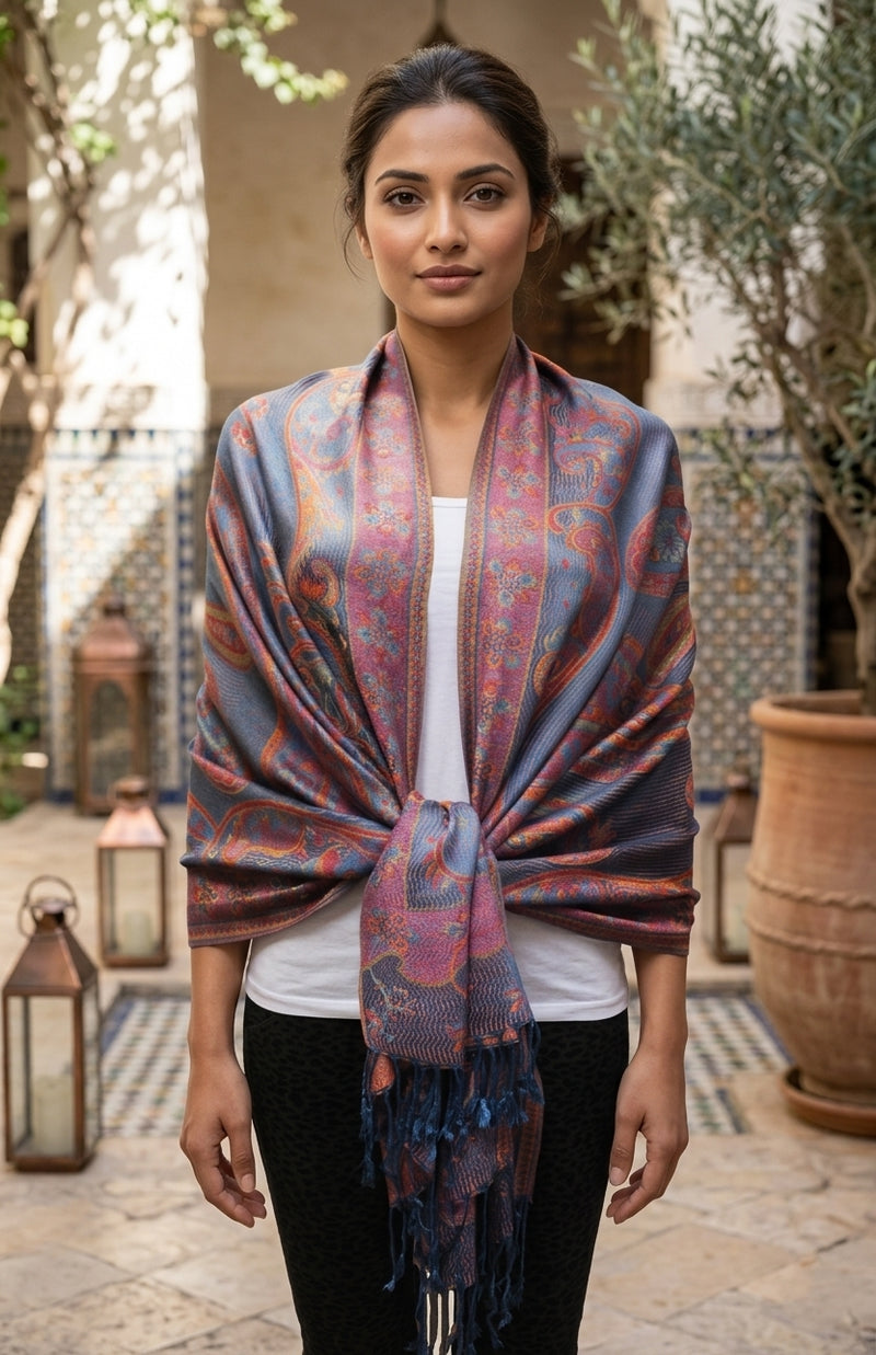 Vintage Paisley Pashmina Shawl-BH1802