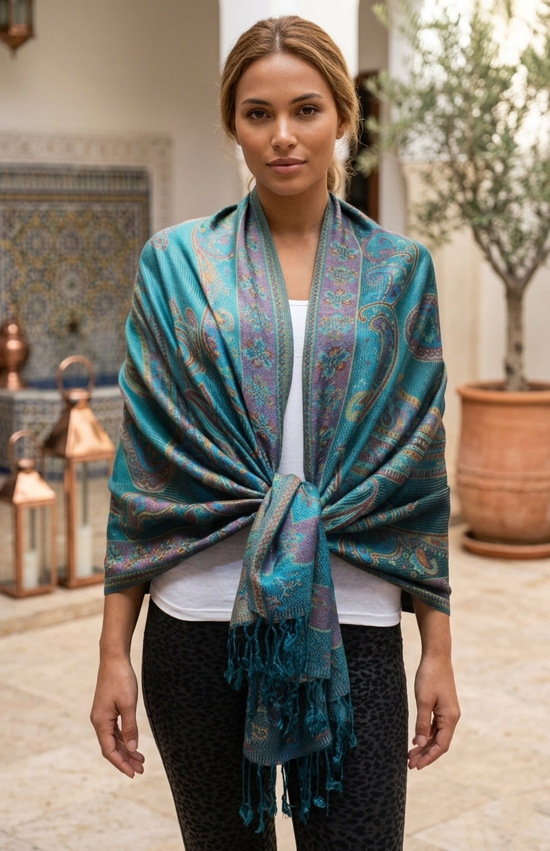 Vintage Paisley Pashmina Shawl-BH1802