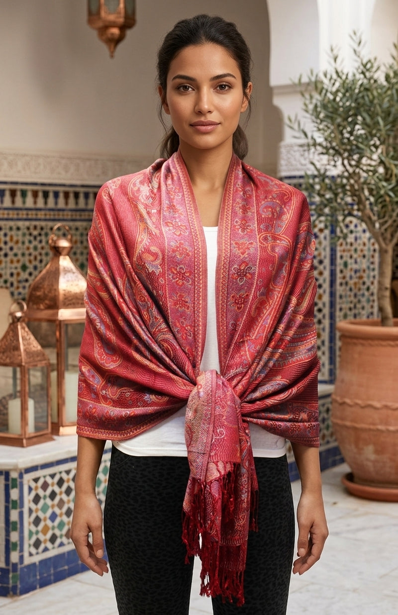 Vintage Paisley Pashmina Shawl-BH1802