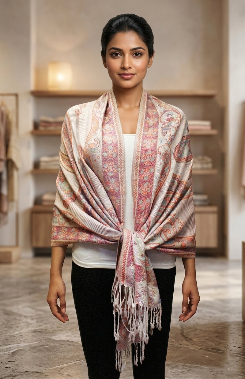 Vintage Paisley Pashmina Shawl-BH1802
