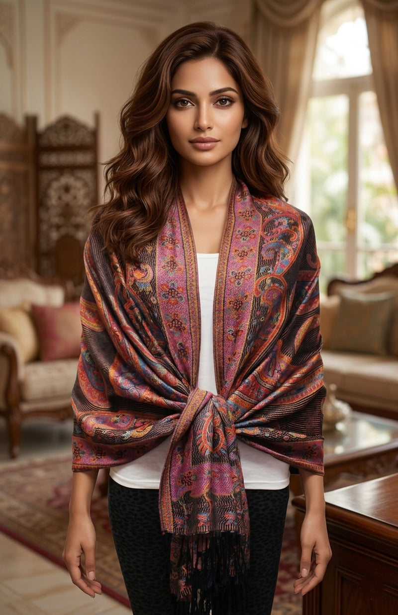 Vintage Paisley Pashmina Shawl-BH1802