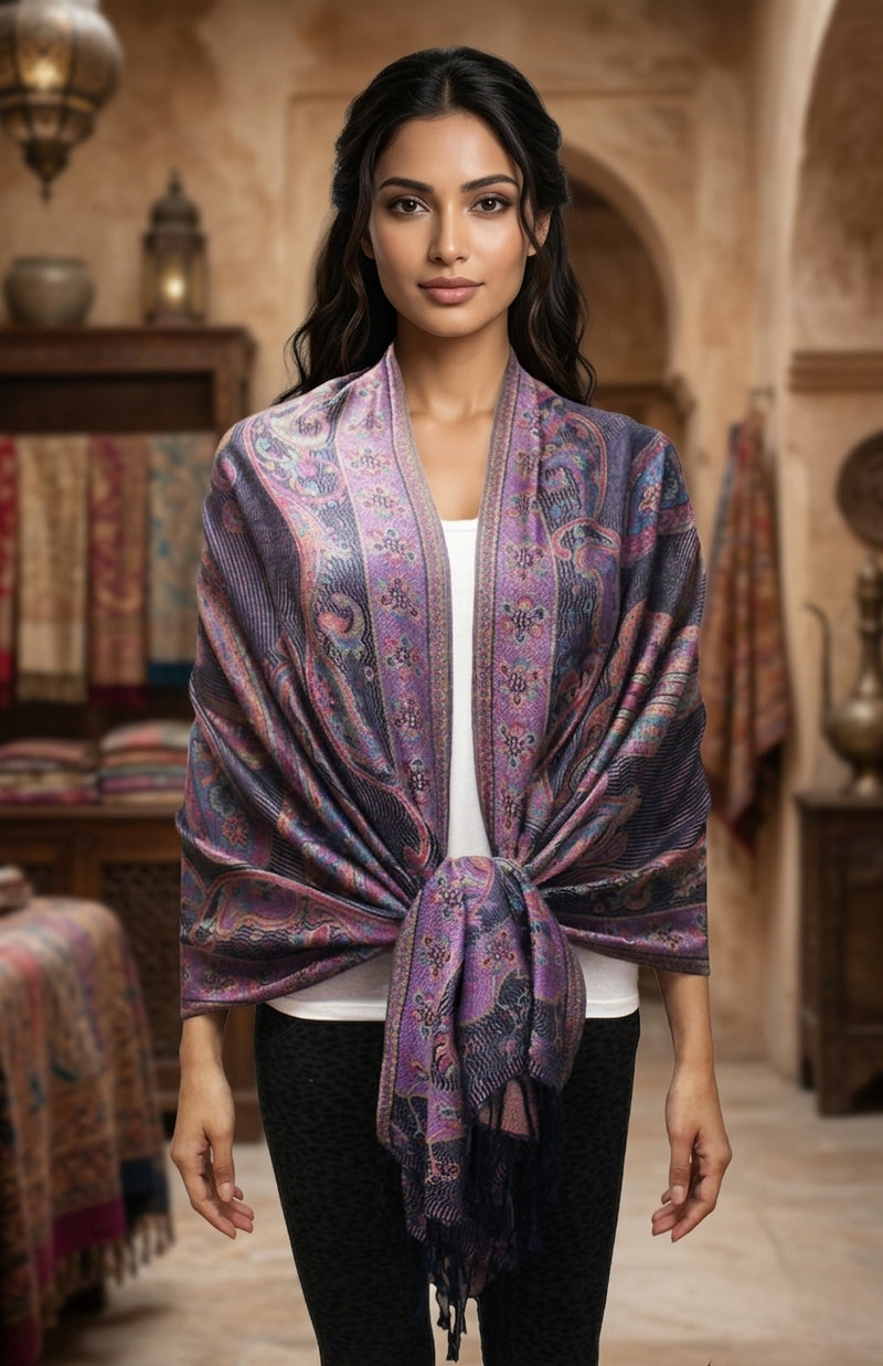 Vintage Paisley Pashmina Shawl-BH1802