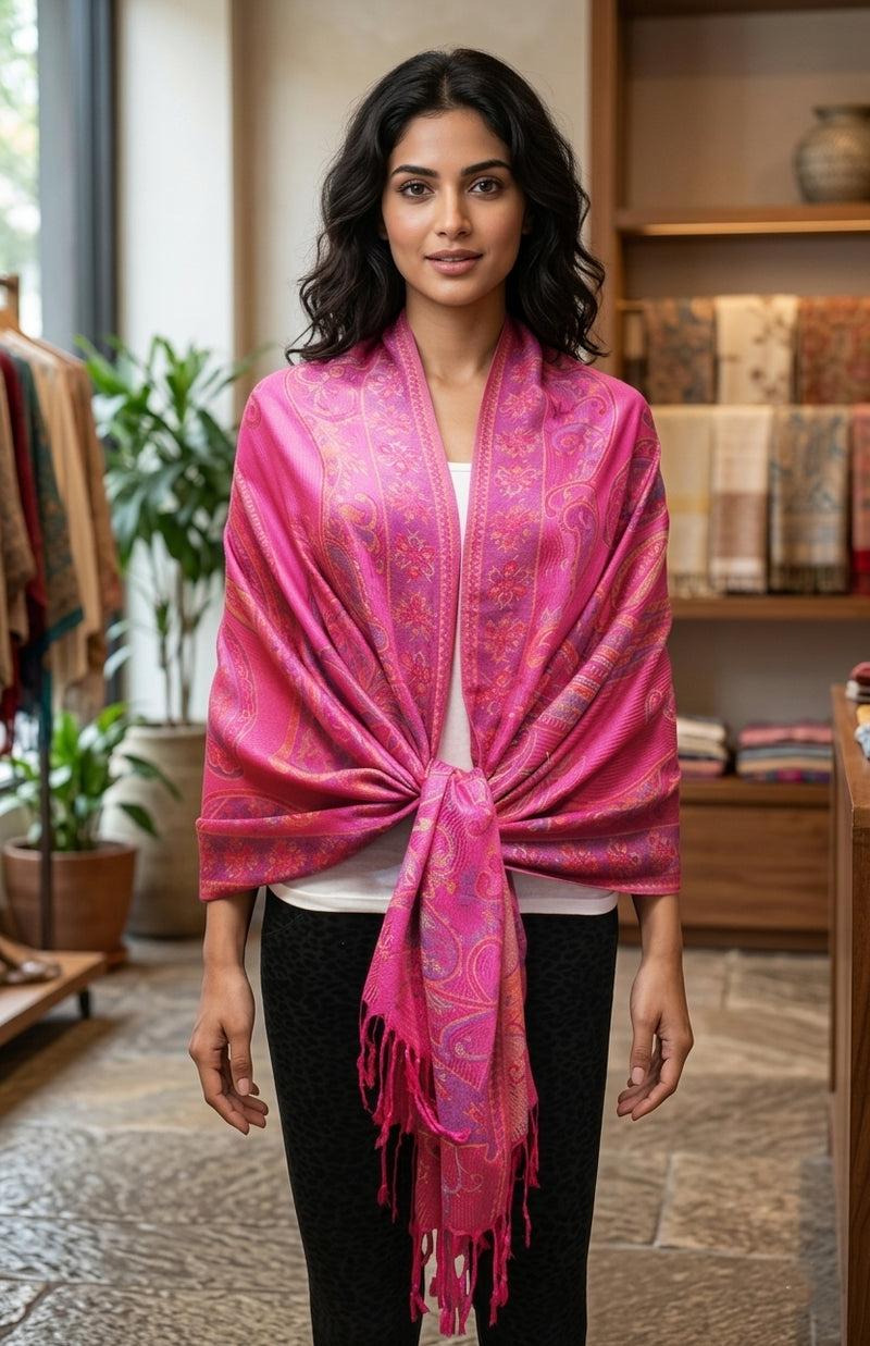 Vintage Paisley Pashmina Shawl-BH1802