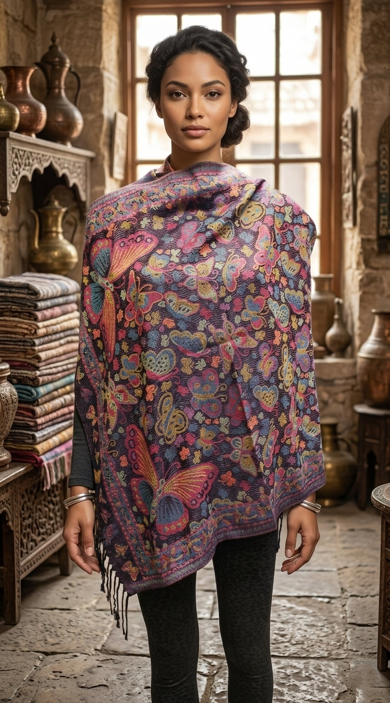 Butterfly Pashmina Shawl-BH1903