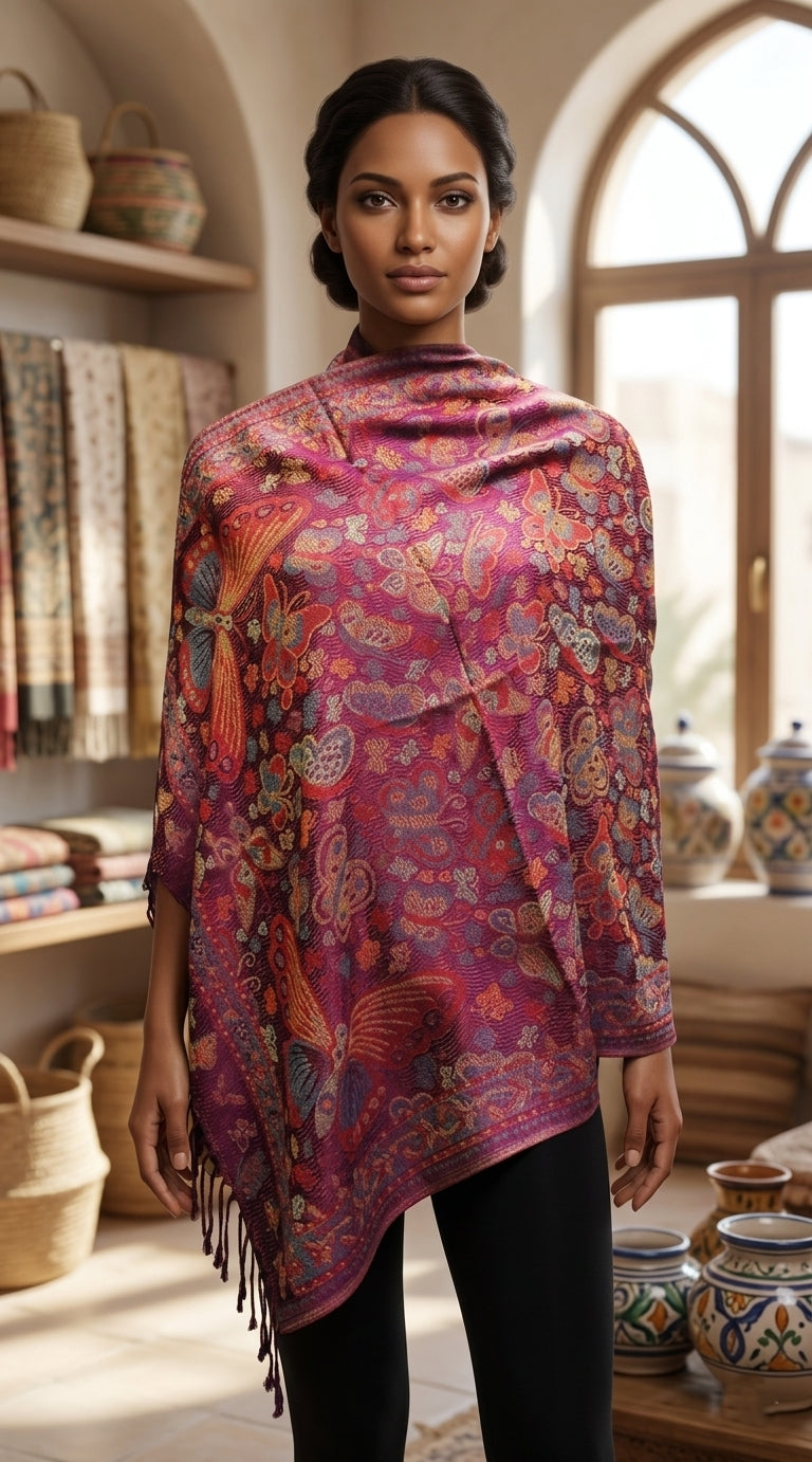 Butterfly Pashmina Shawl-BH1903