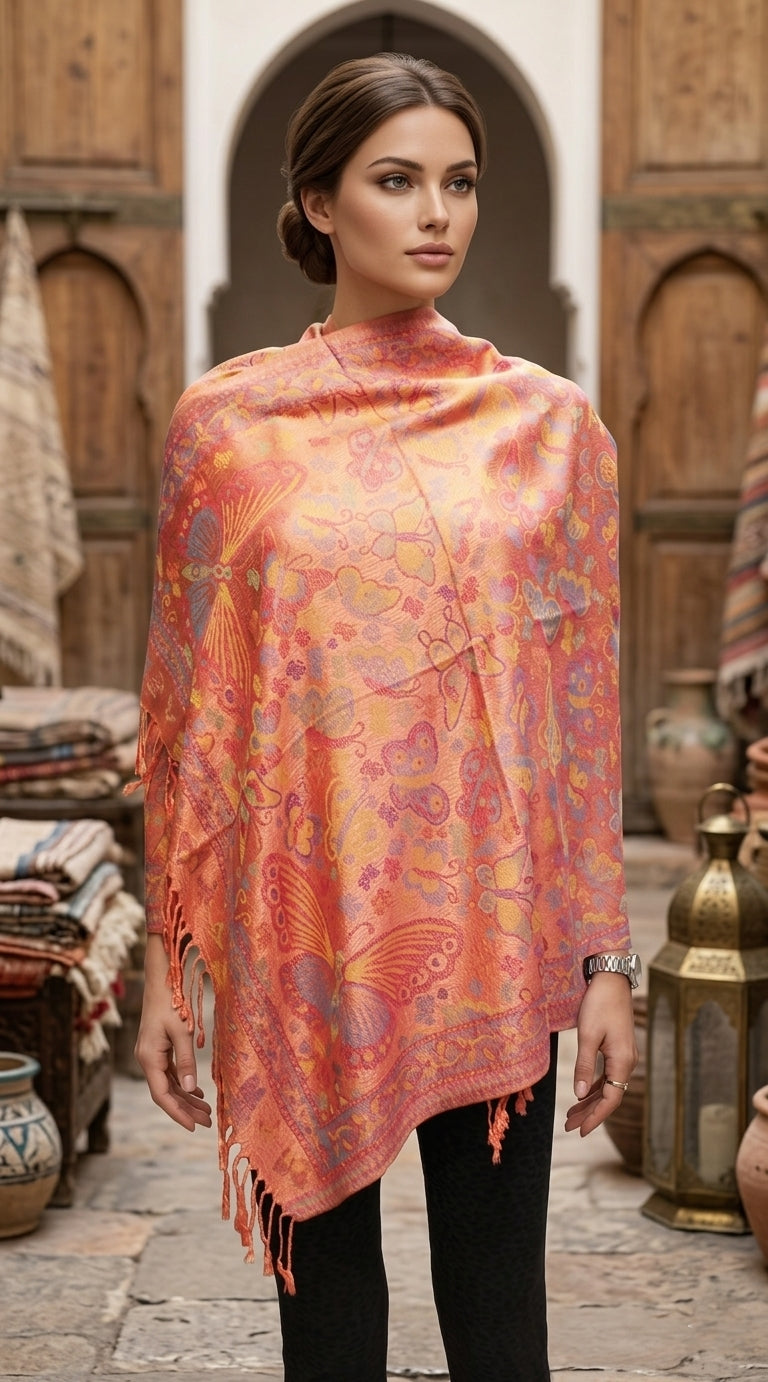Butterfly Pashmina Shawl-BH1903