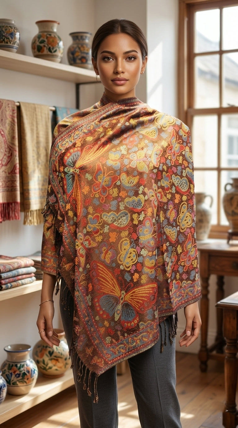 Butterfly Pashmina Shawl-BH1903