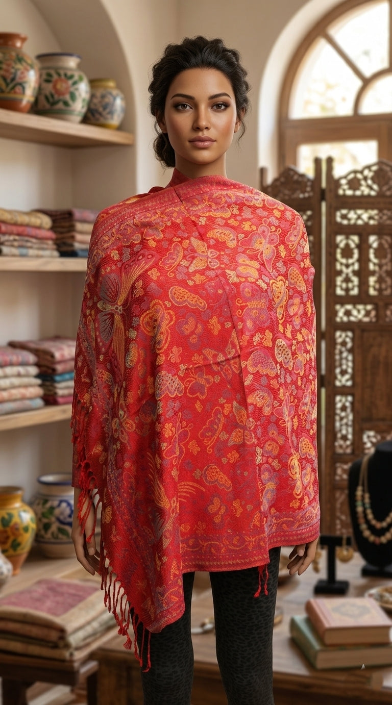 Butterfly Pashmina Shawl-BH1903