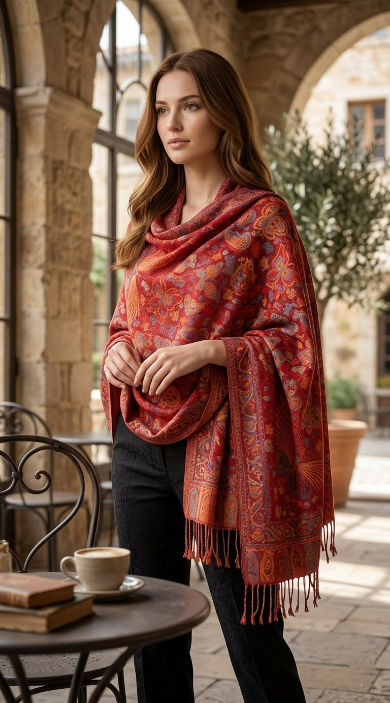 Butterfly Pashmina Shawl-BH1903