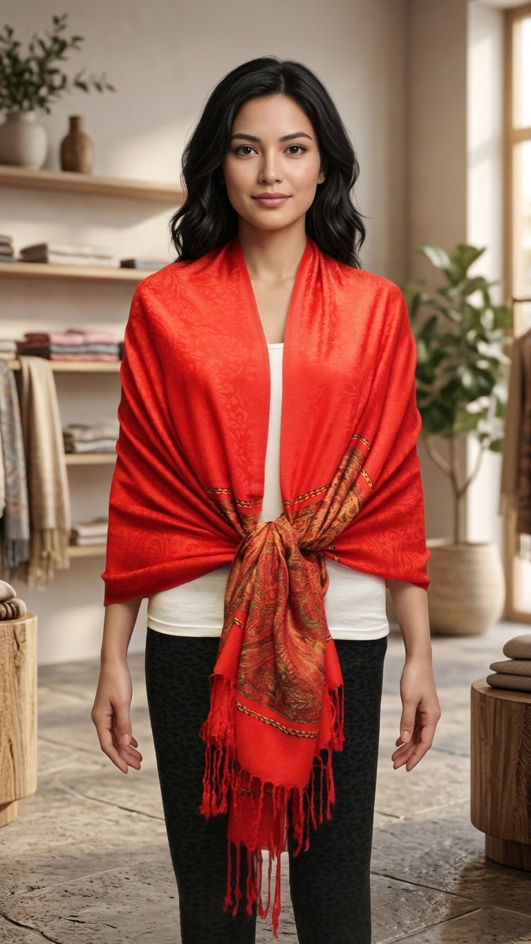 Lightweight Paisley Pashmina-BH1907