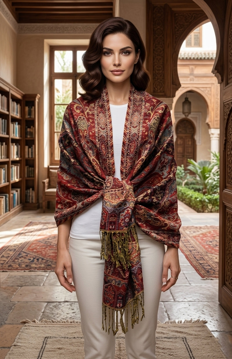 Elegant Thick Pashmina Shawl-BH2105