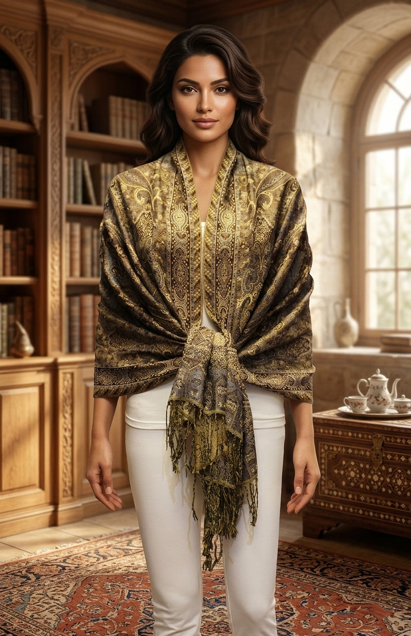 Elegant Thick Pashmina Shawl-BH2105