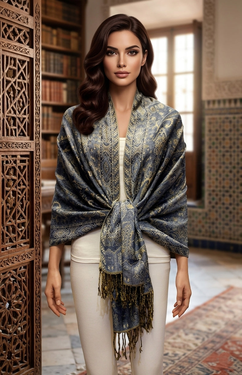 Elegant Thick Pashmina Shawl-BH2105