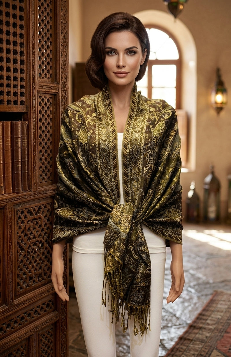 Elegant Thick Pashmina Shawl-BH2105