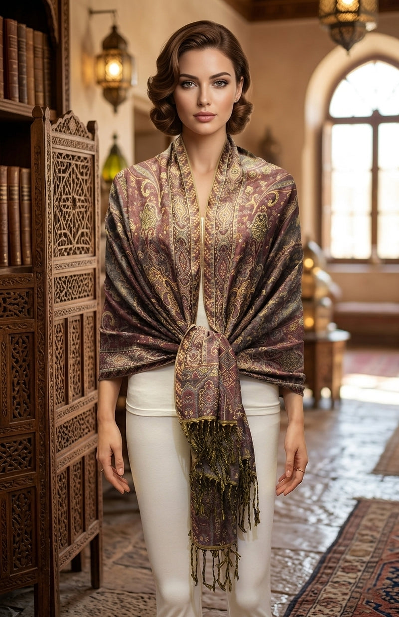 Elegant Thick Pashmina Shawl-BH2105