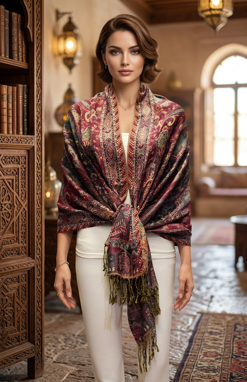 Elegant Thick Pashmina Shawl-BH2105