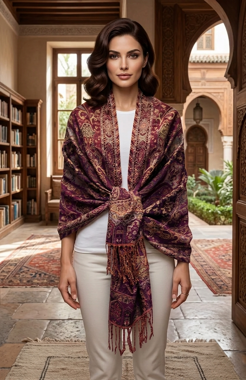 Elegant Thick Pashmina Shawl-BH2105