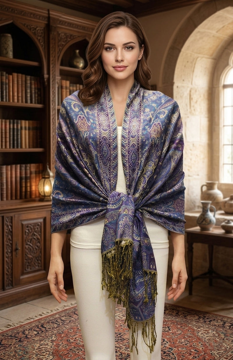 Elegant Thick Pashmina Shawl-BH2105