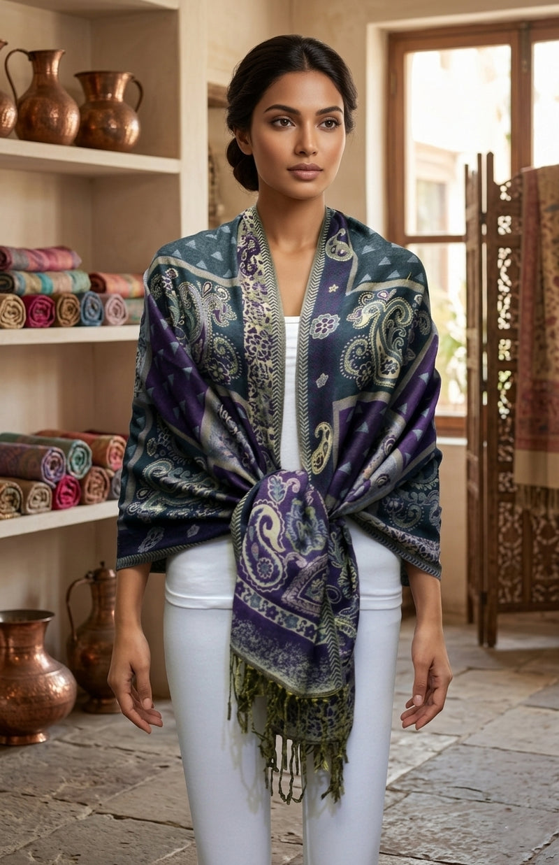 Elegant Thick Pashmina Shawl-BH2107