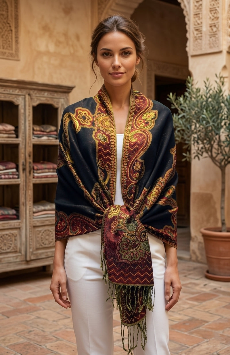 Luxurious Thick Pashmina Shawl - BH2110