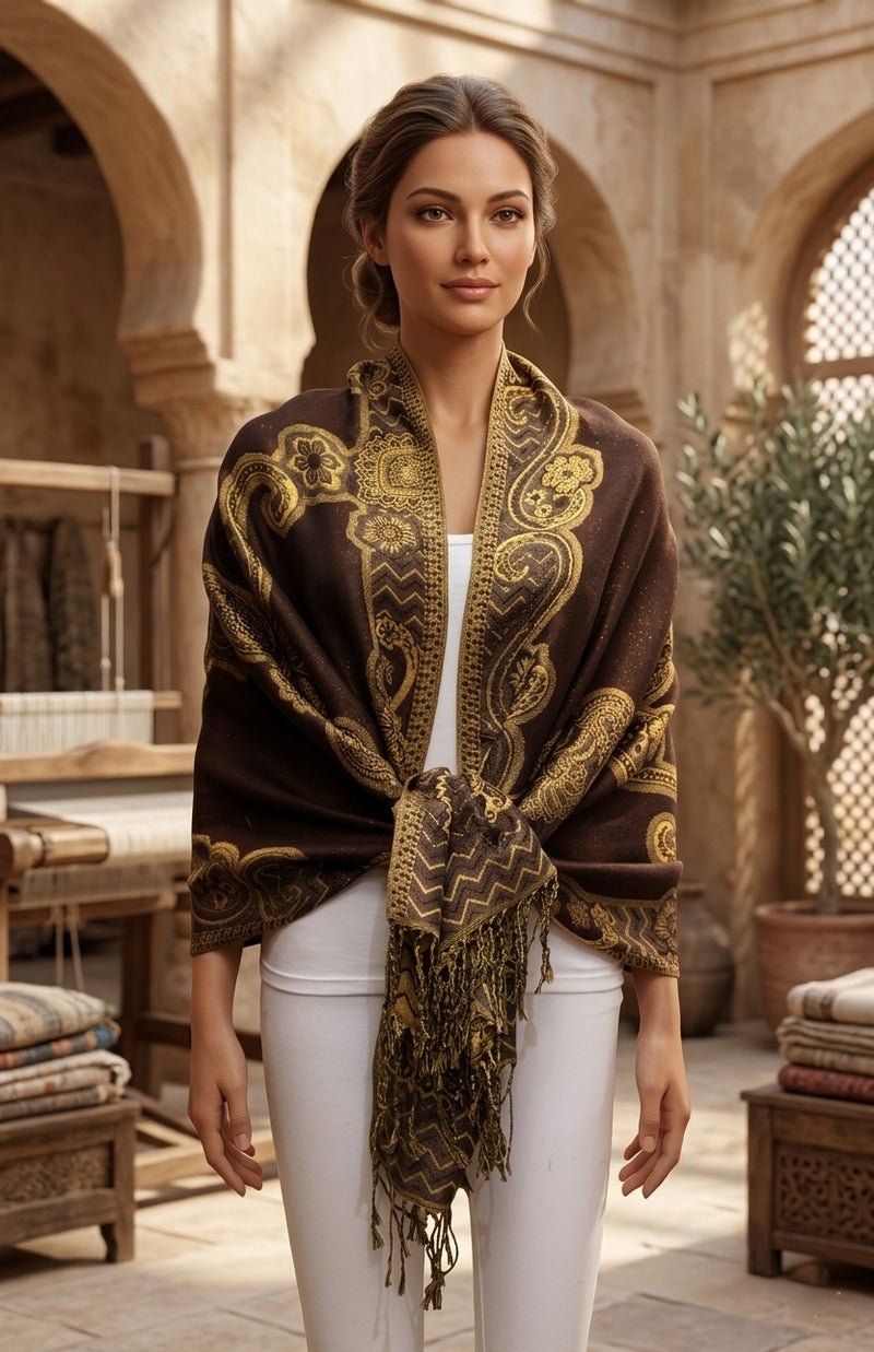 Luxurious Thick Pashmina Shawl - BH2110