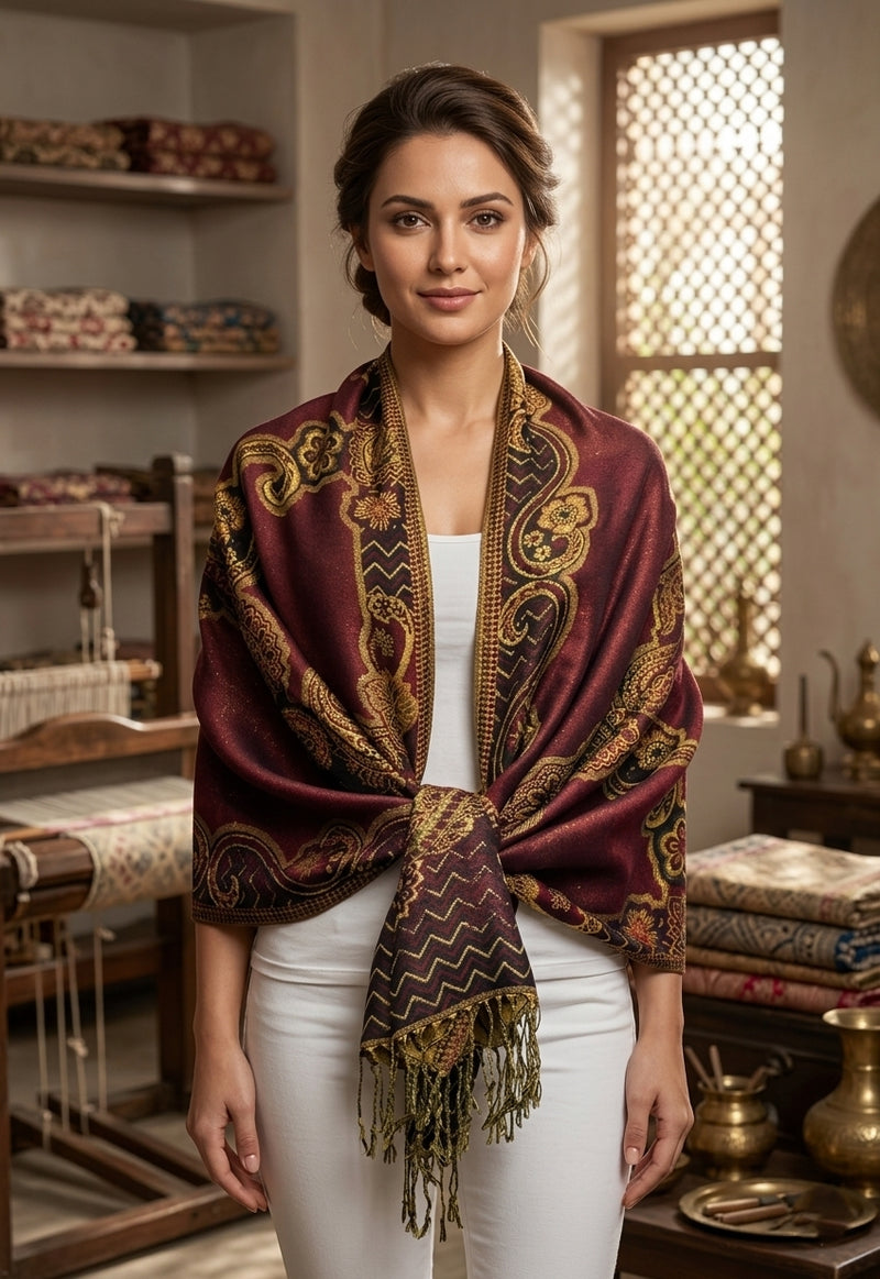 Luxurious Thick Pashmina Shawl - BH2110