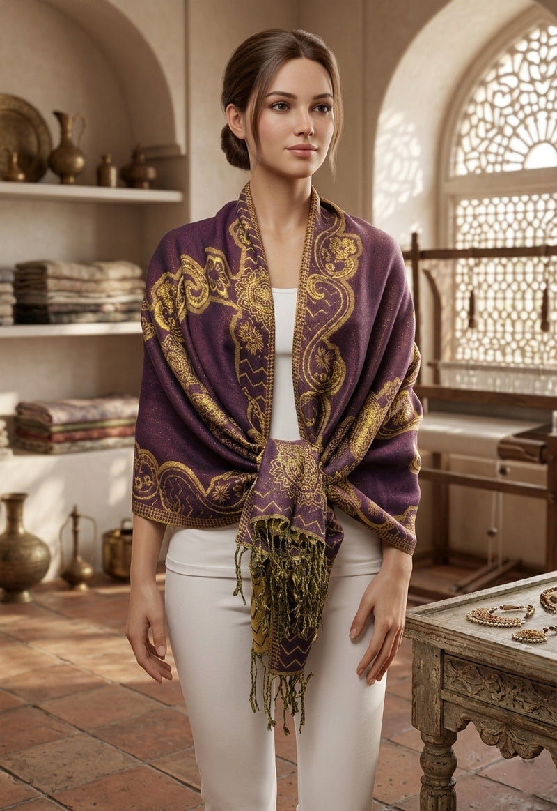 Luxurious Thick Pashmina Shawl - BH2110
