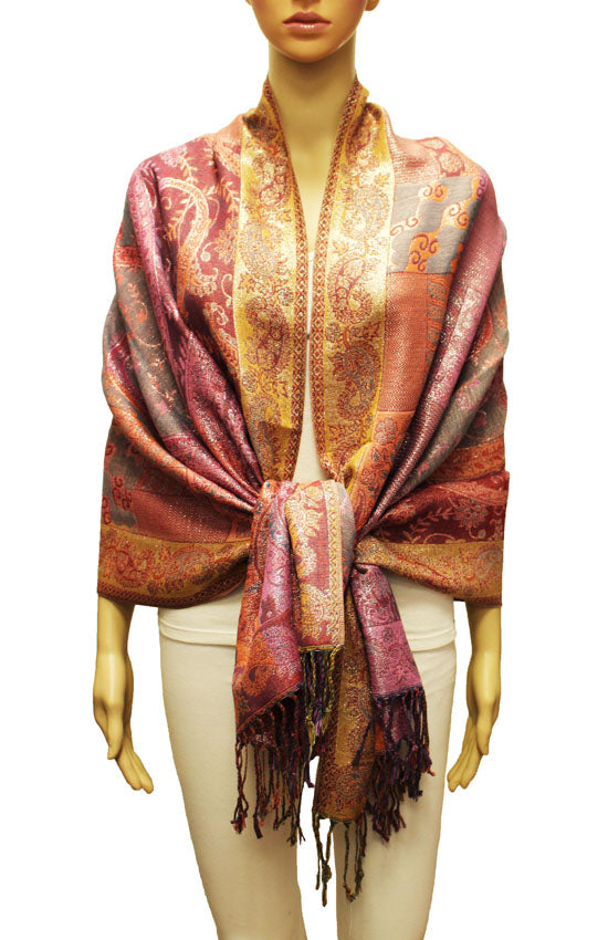 Shimmering Multicolor Silver Pashmina Thread - BH2203