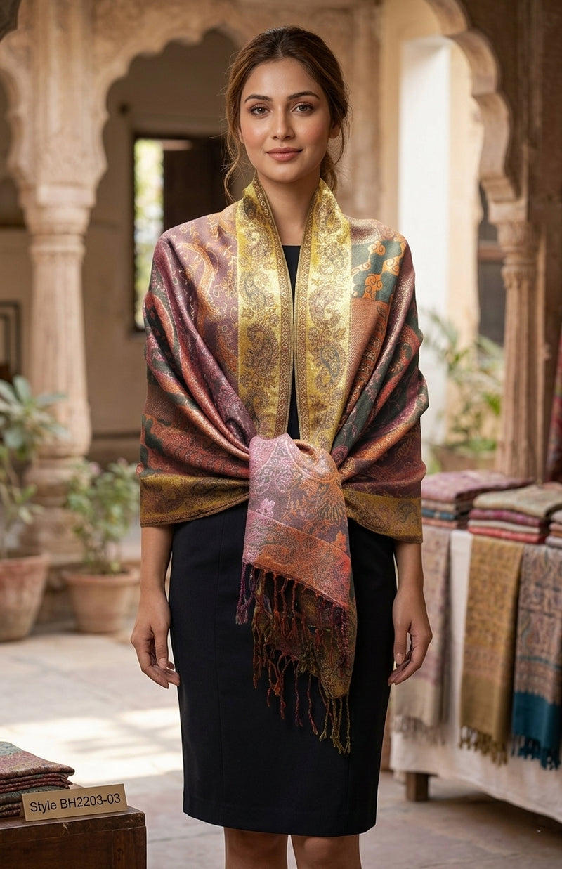 Shimmering Multicolor Silver Pashmina Thread - BH2203