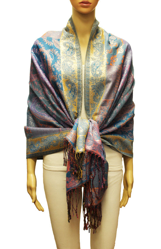 Shimmering Multicolor Silver Pashmina Thread - BH2203