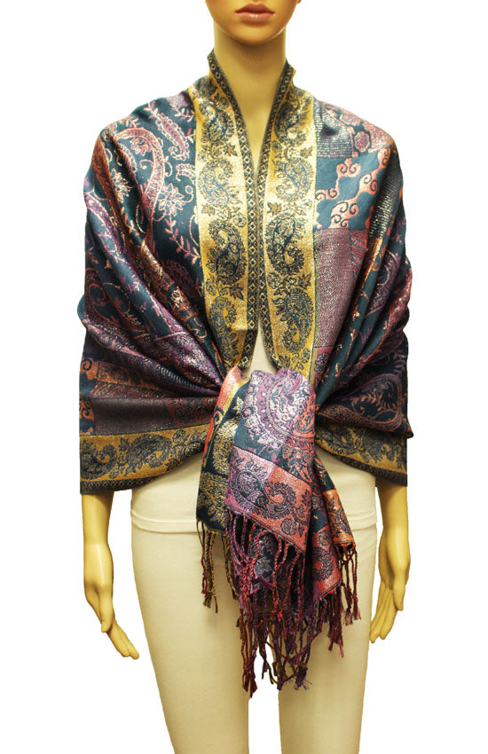 Shimmering Multicolor Silver Pashmina Thread - BH2203