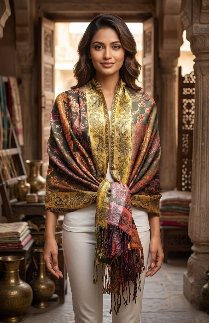 Shimmering Multicolor Silver Pashmina Thread - BH2203