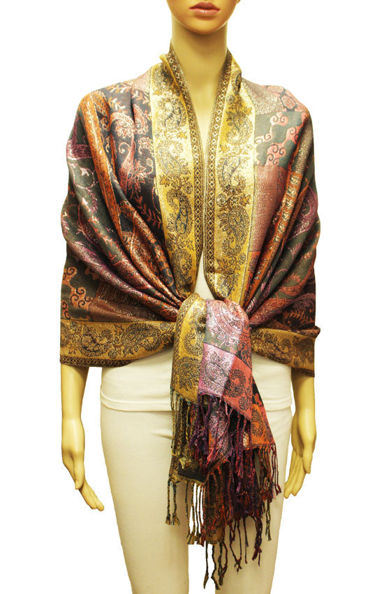 Shimmering Multicolor Silver Pashmina Thread - BH2203