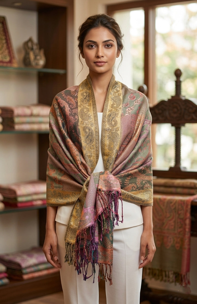 Shimmering Multicolor Silver Pashmina Thread - BH2203