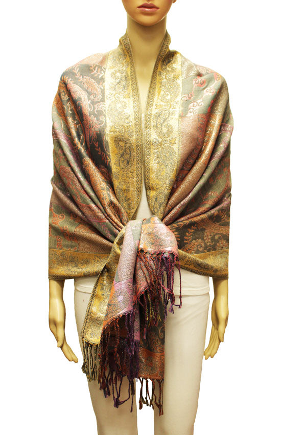 Shimmering Multicolor Silver Pashmina Thread - BH2203