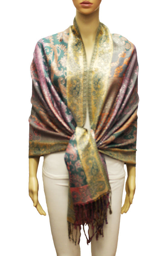 Shimmering Multicolor Silver Pashmina Thread - BH2203