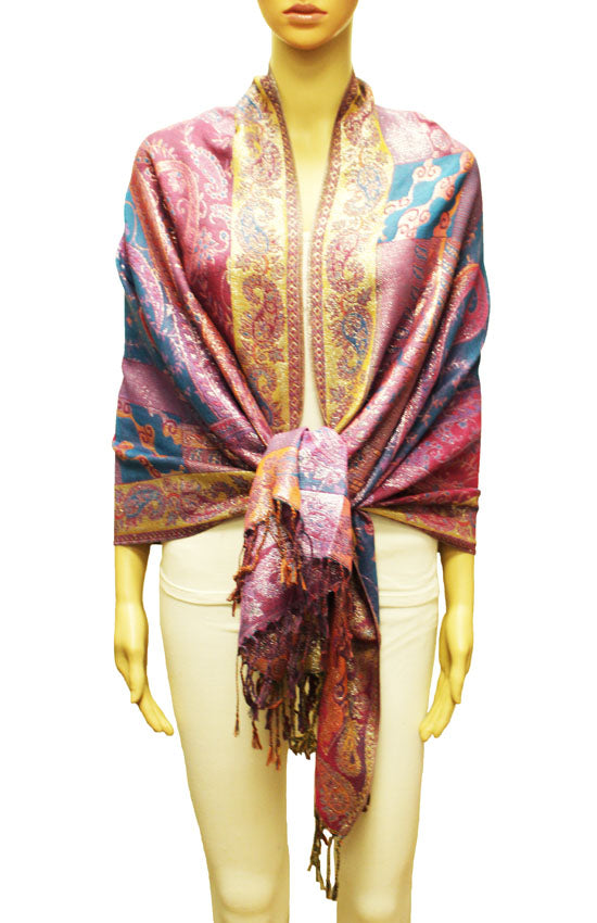 Shimmering Multicolor Silver Pashmina Thread - BH2203