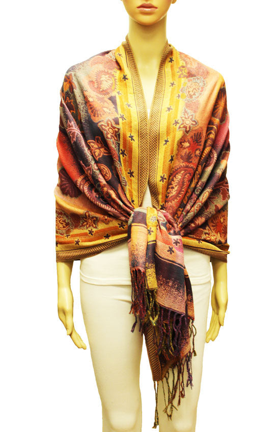 Thick Multicolor Pashmina Shawl-BH2204