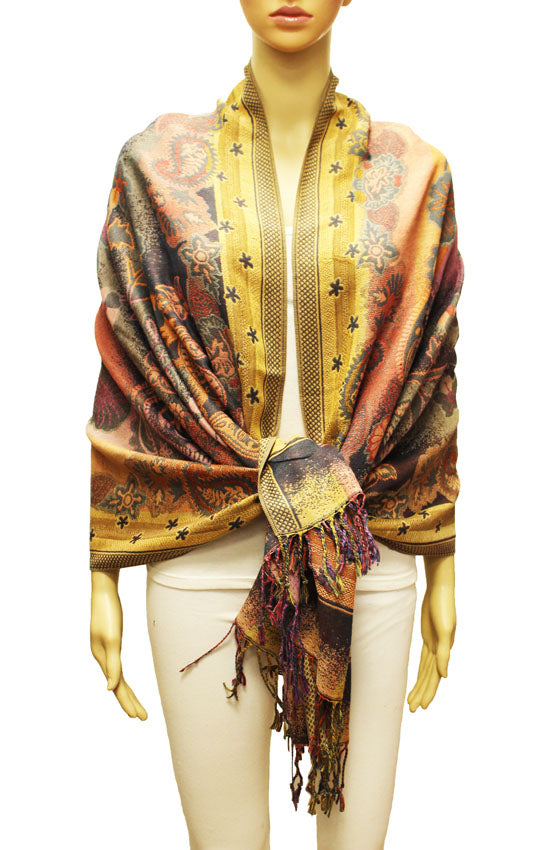 Thick Multicolor Pashmina Shawl-BH2204