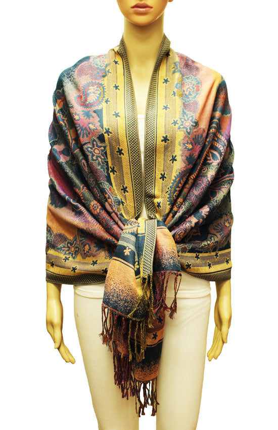 Thick Multicolor Pashmina Shawl-BH2204