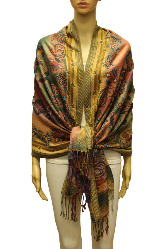 Thick Multicolor Pashmina Shawl-BH2204