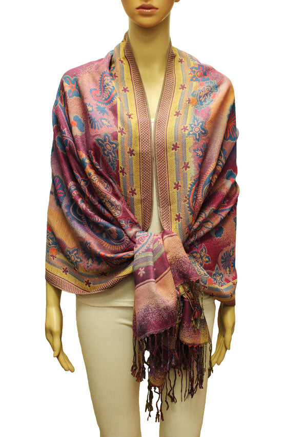 Thick Multicolor Pashmina Shawl-BH2204