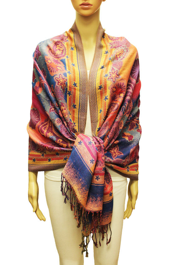 Thick Multicolor Pashmina Shawl-BH2204