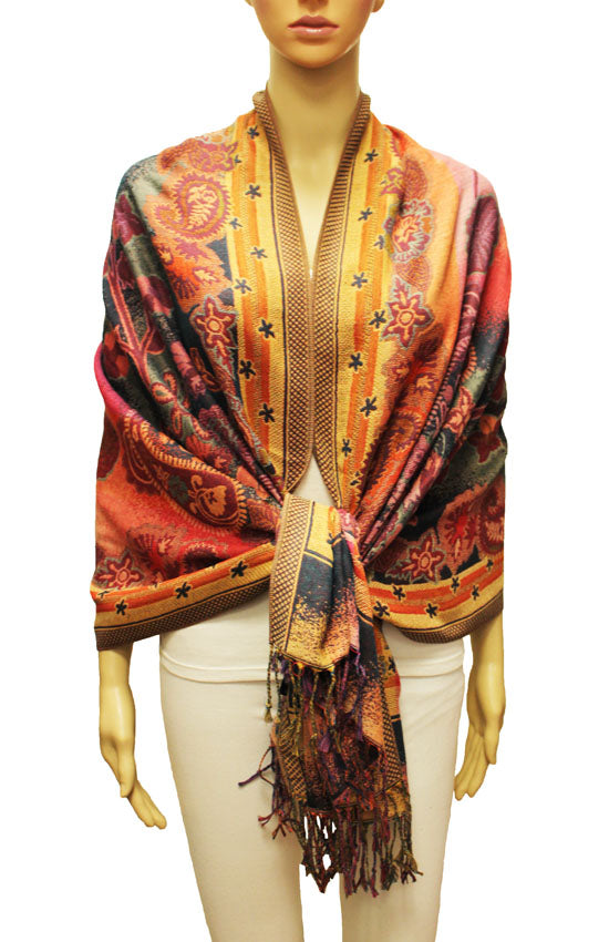 Thick Multicolor Pashmina Shawl-BH2204