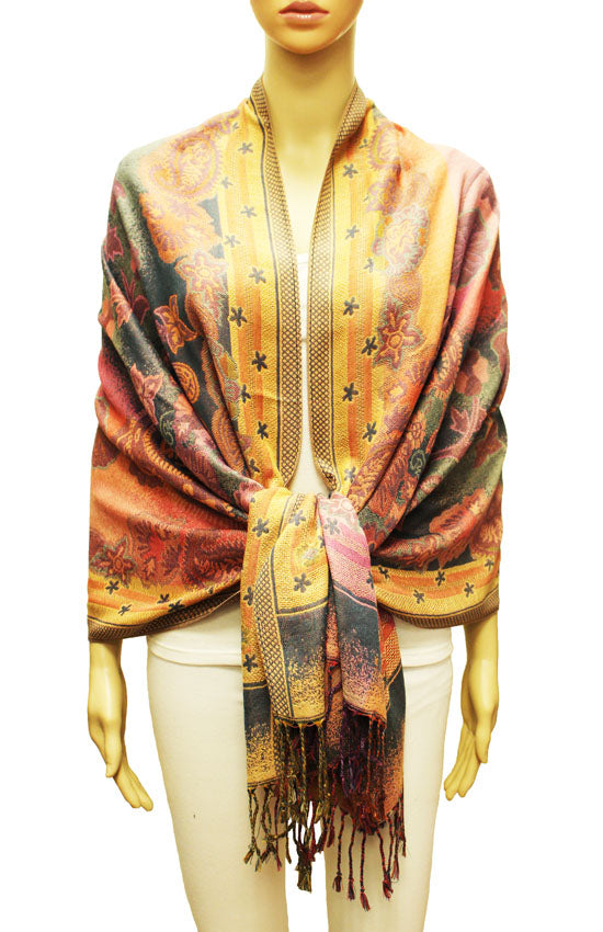 Thick Multicolor Pashmina Shawl-BH2204